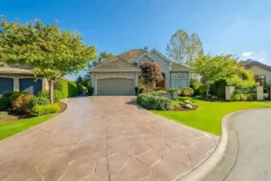 stamped concrete driveway